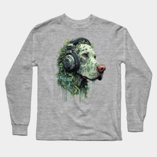 Futuristic music dog Long Sleeve T-Shirt